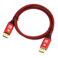 Câble tressé de port d'affichage à grande vitesse câble DP de 3,3 pieds 1.4 8K @ 60Hz 4K 2K @ 240Hz 32.4Gbps HDR HDCP 2.2 câble DP 8K pour graphiques