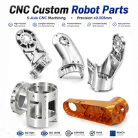 Servicios de Mecanizado CNC de 5 Ejes de Alta Precisión Personalizados OEM para Piezas de Articulación de Aleación de Aluminio de Precisión para Robots Humanoides