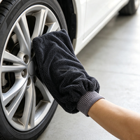 Gant de lavage en microfibre sans peluches et sans traces, multi-usages pour le detailing automobile et le nettoyage domestique