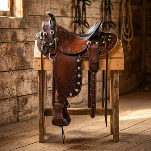 Handicrafts Buffalo Leather Horse Saddle Box Wood Custom Manufacture Premium Quality Sustainable English Race Saddle Horse Rugs - Product Image 1