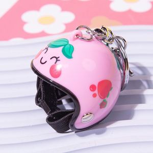 Charming Fruit Helmet Keychain - Cute Cartoon Key Hanger for Backpacks Bags - Product Image 5