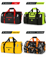 Tas Ekor Motor TPU Kapasitas Besar 40L Tahan Air untuk Berkendara, Berkemah, dan Bepergian, Warna Hitam Bermotif