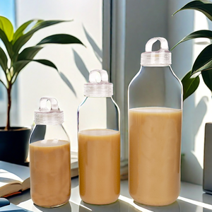 Xách tay mang cup đi kèm du lịch thể thao cao Borosilicate 300 500 900ml chai nước thủy tinh với Tritan xử lý - Product Image 4