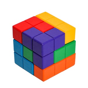 Cubo Magico in Legno Colorato, Gioco Puzzle 3D, Vernice Ecologica, Gioco per lo Sviluppo del Pensiero Logico - Product Image 3