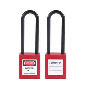 QVAND M-N76 Energy Isolation Safety Lockout LOTO Lock 76mm Steel Shackle Zinc Plated Engineering Plastic Insulation Padlock