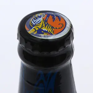 Beer glass bottle-cap shrink wrap CAP/lid PVC PET shrink wrap shrink label Pet capsule beer bottle flip top cap