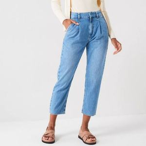 Custom Ladies' Pants Spring <b>Summer</b> <b>Women</b> Classic <b>Jeans</b> Slim Fit Mid Rise Cropped Fashion Classic Style Denim Pants <b>for</b> <b>Women</b> - Product Image 3