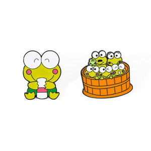 Broche créative dessin animé mignon Kero Kero Keroppi émail broche sac à dos vêtements bijoux métal Badge accessoires cadeau pour ami - Product Image 1