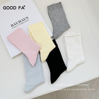 Chaussettes mi-mollet GOODFA2026 pour femme – Été, douces, ajourées, respirantes, confortables, fines et sans coutures