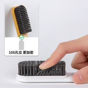 Shoe Brush Soft Bristles Nylon <b>Plastic</b> White Shoes <b>Cleaner</b> No Damage - Product Image 4