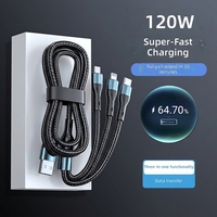 Cable de Carga Múltiple, Cable de Carga 3 en 1, Cable de Carga Rápida USB de 3A con Conector Micro USB Tipo C-L para Teléfono