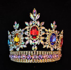 Corona all'ingrosso fornitore corona <span class=keywords><strong>5</strong></span> pollici rosa principessa concorso corona corona regina di natale - Product Image 1