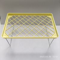 Étagère à vaisselle et bols pliable en plastique, à un seul niveau, en matériau PP, design écologique pour la cuisine