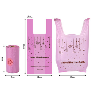 Sacs de <span class=keywords><strong>caca</strong></span> portables écologiques avec distributeur étanche Sacs de déchets biodégradables pour chiens Sacs de <span class=keywords><strong>caca</strong></span> simples de style dessin animé - Product Image 3