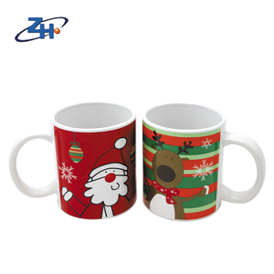 Taza de café de cerámica personalizada, <span class=keywords><strong>precio</strong></span> barato, buena venta, <span class=keywords><strong>tazas</strong></span> de café creativas de cerámica para el día de Navidad con asa para beber, venta al por mayor - Product Image 1