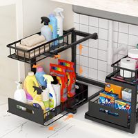 Hot Selling Under Sink Organizer Ausziehbarer Schrank Organizer 2 Tier Slide Out Waschbecken Regal Schrank Lager regale