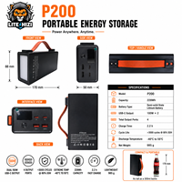 Station d'alimentation portable numérique 228Wh légère, à technologie de batterie basse température, sécurisée, -40°C ° Camping en hiver par temps froid