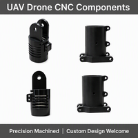 Base de fixation de tube de trépied aérien de drone usinée avec précision par CNC, 16/20/25 mm, en aluminium 6061 et acier inoxydable