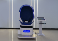 Promoción 9D Silla de huevo de realidad Virtual 360 VR simulador de vuelo para película juegos de Arcade simulador de vuelo de Metal para interiores Silla de huevo