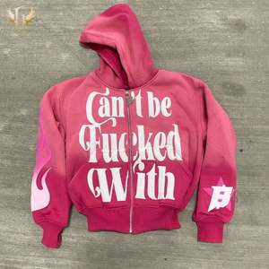 Sudadera con Capucha Oversize Personalizada con Logo, 100% Algodón, 500GSM, Impresión 3D Degradada con Efecto Puff, Cierre de Cremallera, Lavado Ácido Desgastado por el Sol, para Invierno - Product Image 3