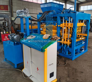 Machine à blocs creux en béton hydraulique électrique entièrement automatique BRK QT4-15, contrôle PLC, pavé coloré, garantie 1 an - Product Image 6