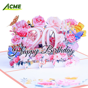 Tùy chỉnh sang trọng số lượng lớn Hạnh Phúc sinh nhật Popup thẻ 3D Pop Up 18th 20th 30th kỷ niệm Hạnh Phúc sinh nhật lời mời thiệp chúc mừng - Product Image 3