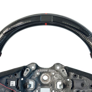 Volant de voiture en fibre de carbone avec LED d'usine en cuir perforé pour Renault <span class=keywords><strong>Megane</strong></span> RS <span class=keywords><strong>Megane</strong></span> 3 <span class=keywords><strong>Megane</strong></span> 4 Matt - Product Image 2