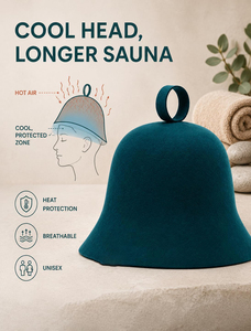 Chapeau de sauna en feutre brodé gris cellulaire, protège les cheveux et la tête, pour hommes et femmes - Product Image 2