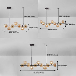 مصباح معلق فاخر بتصميم عصري إسكندنافي، على شكل كرة زجاجية بيضاء، مع مصابيح LED على شكل فروع، مناسب للمطاعم - Product Image 5