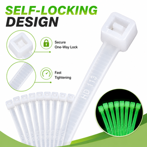 Attaches auto-luminescentes en plastique 3,6x200mm, à stockage d'énergie lumineuse, colliers de serrage polyvalents pour bricolage domestique et attache de plantes de jardin - Product Image 3