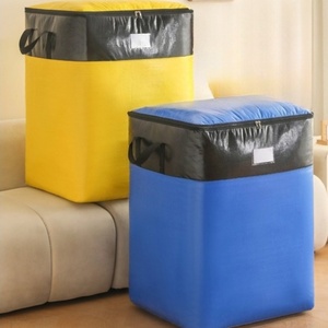 Sacs de rangement pour vêtements en gros d'usine, sacs de déménagement extra-larges en tissu épais et résistant avec design bicolore - Product Image 3