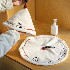 Cartoon Hanging Hand Towel 40cm Diameter Microfiber Antimicrobial Kitchen Towel - Product Image 4