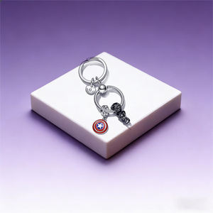 Llavero con Dijes de Plata 925 y Circonitas, Estilo Femenino, para Niños, Regalo DIY para Amigos y Familiares - Product Image 2