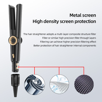 Ion 2 en 1 haute vitesse air froid et air chaud sèche-cheveux lisseur pour cheveux bouclés fer plat lisseur avec sèche-cheveux