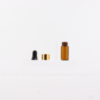 Flacon rond en verre Borosilicate avec compte-gouttes, Mini vitamines liquide, bouteille pour médicaments, ambre, 1ml, 2ml, 3ml, 4ml, 5ml, 10 ml