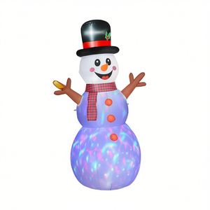 Pupazzo di neve gonfiabile natalizio per esterni, decorazione da giardino, 1,8 m, illuminato a LED, in PVC, per la stagione festiva - Product Image 1