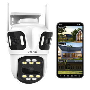 Qearim usine 8MP <span class=keywords><strong>panorama</strong></span> trois écrans reconnaissance humanoï<span class=keywords><strong>de</strong></span> AI alarme WIFI caméra <span class=keywords><strong>de</strong></span> sécurité IP sphérique - Product Image 1
