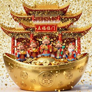 Nouvel An - Aimant de Réfrigérateur Magnétique en Résine, Dieu de la Richesse, Dessin Animé, Festival Chinois, Décoration Maison, Aimant Puissant, Cadeau pour la Décoration de Cuisine - Product Image 2
