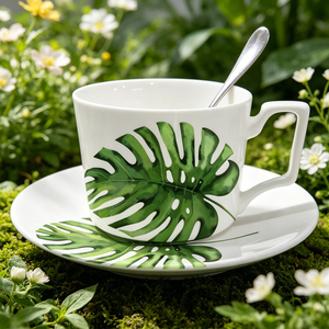 <span class=keywords><strong>Taza</strong></span> y Platillo Grandes de un Juego de Vajilla Ligero, Vajilla Contemporánea con Elegante Tetera, Platos y Tazones Modernos - Product Image 1