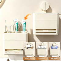 Porte-papier toilette mural moderne en aluminium et ABS à 3 niveaux avec ventouse, écologique, sans perçage, pour cuisine, salle de bain, hôtel