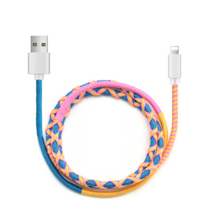 Đầy màu sắc phong cách dân tộc USB để Loại-C 5A nhanh chóng sạc cáp handwoven bện tinh khiết dây đồng điện thoại cho máy in sử dụng bán buôn - Product Image 5