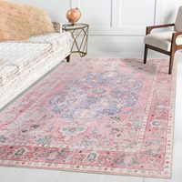 Tapis rose avec motifs tapis salon père noël tapis de sol chambre dessin animé luxe maison tapis et tapis