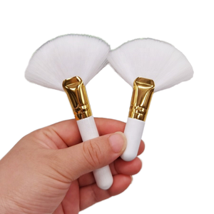 แปรงแต่งหน้าขน<span class=keywords><strong>สั้น</strong></span>ด้ามจับสั้น ขนแปรงหนานุ่มพิเศษ สำหรับทำความสะอาดใบหน้า ขนแปรงวีแกน ไม่ทำจากขนสัตว์ พร้อมโลโก้สั่งทำได้ - Product Image 1