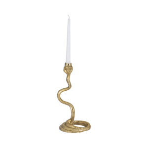 Portacandele a Forma di Serpente in Metallo, Candelabro Decorativo Contemporaneo per Centrotavola, Arredamento Unico per la Casa - Product Image 2
