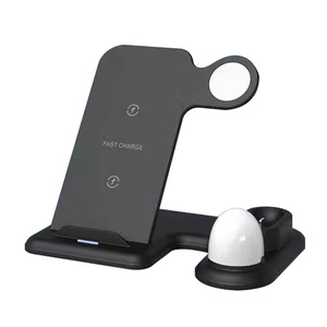 شاحن لاسلكي ذكي 4 في 1 بقوة 15 واط، محطة شحن سريعة للحاسوب المحمول والهاتف والساعة وسماعات الأذن مع إضاءة ليلية، مدخل 5 فولت/2 أمبير - Product Image 3