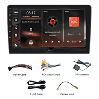 Autoradio universel Full HD 2 Din 9 10 pouces Double Din avec GPS Android, amplificateur RGB, lecteur DVD de voiture