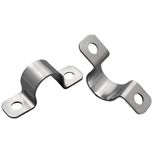 Collier de serrage en U avec écrou et rondelle, en acier robuste, fixation pour tuyaux, quincaillerie, supports de montage, réparations industrielles, raccords - Product Image 1