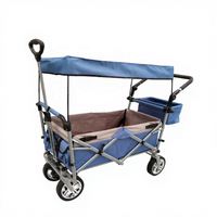 Poussette pliable pour bébé avec poignée réglable, chariot de camping, chariot coréen pour bébé, chariot de camping à ressorts
