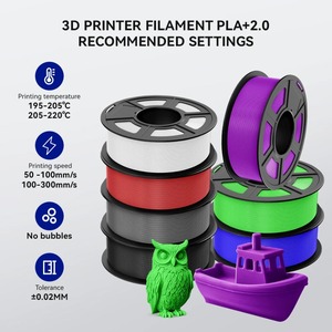10 rollos de filamento para impresora 3D de 1,75 mm, PLA Plus/PETG/PLA multicolor FDM, sin burbujas para impresión 3D - Product Image 2