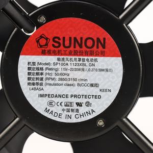 Ventilador Eléctrico SUNON SP100A 1123XBL.GN 120x120x38mm 115VAC 50/60Hz 2850/3150RPM 97/117CFM 0.26/0.24A 22/20W con Rodamiento de Bolas de Plástico - Product Image 6